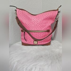 Dooney & Bourke Pink and Tan Shoulder Bag